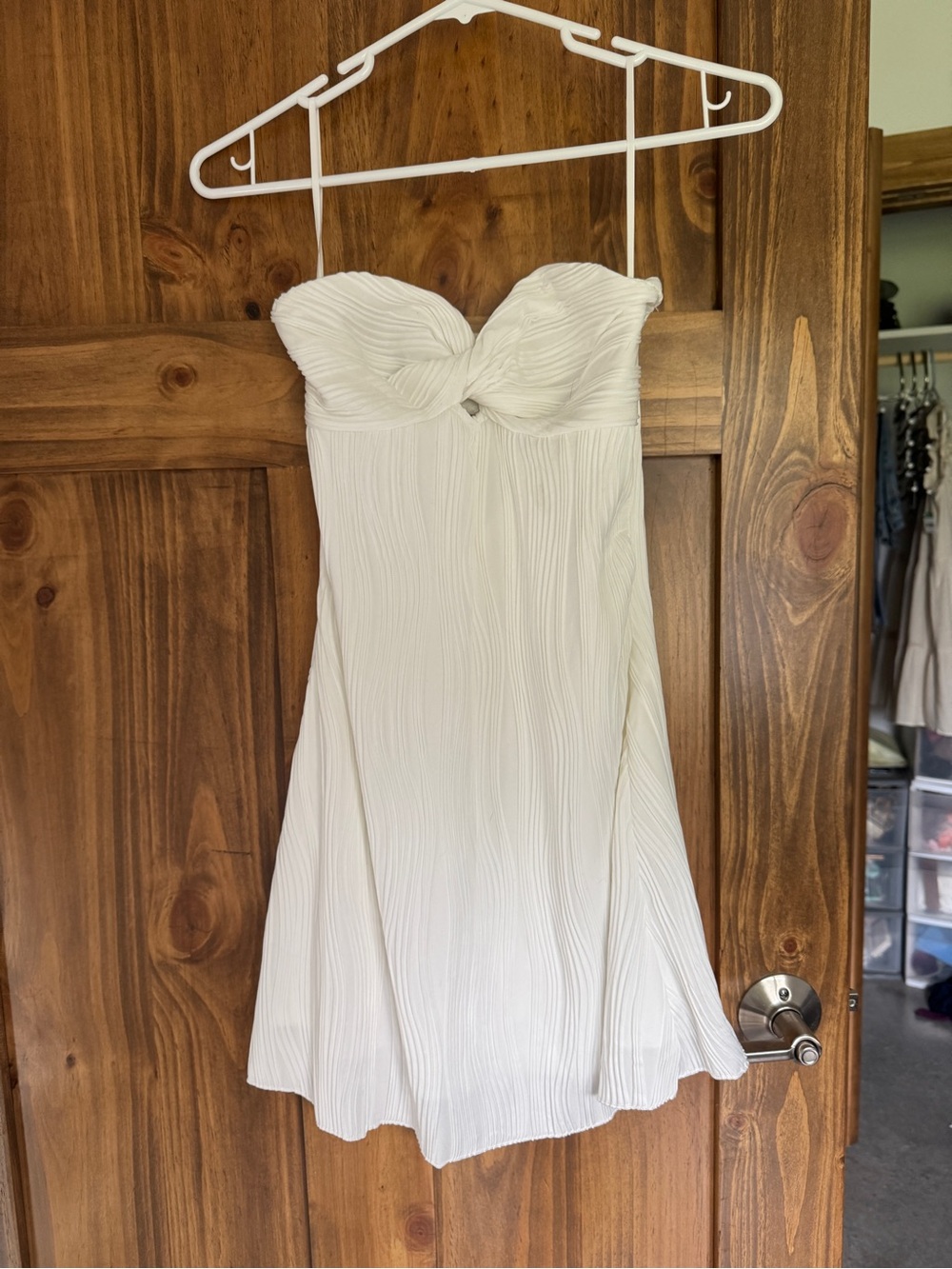Strapless White Mini Dress